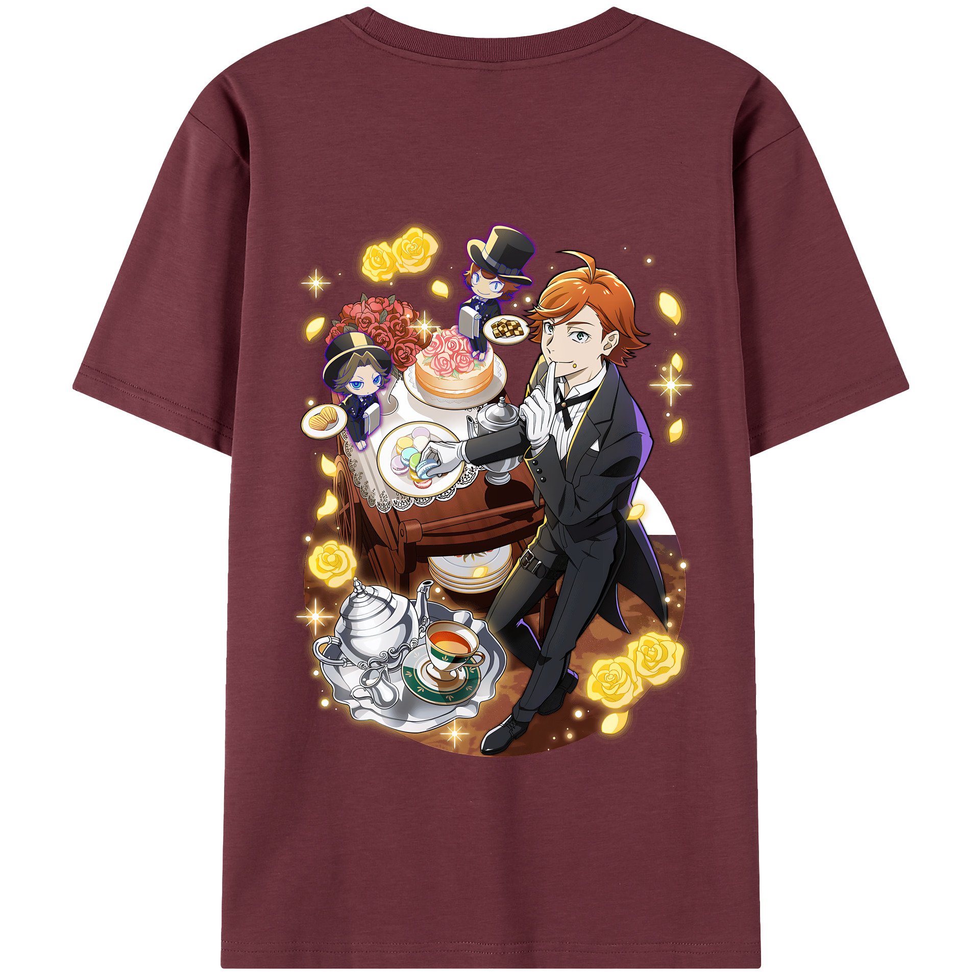 （画像用） 文豪ストレイドッグス Bungo Stray Dogs 綿100％半袖Tシャツ（背面プリント）